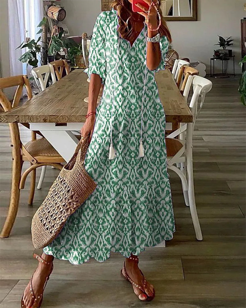 Gretha | Boho Jurk met Buikbedekking