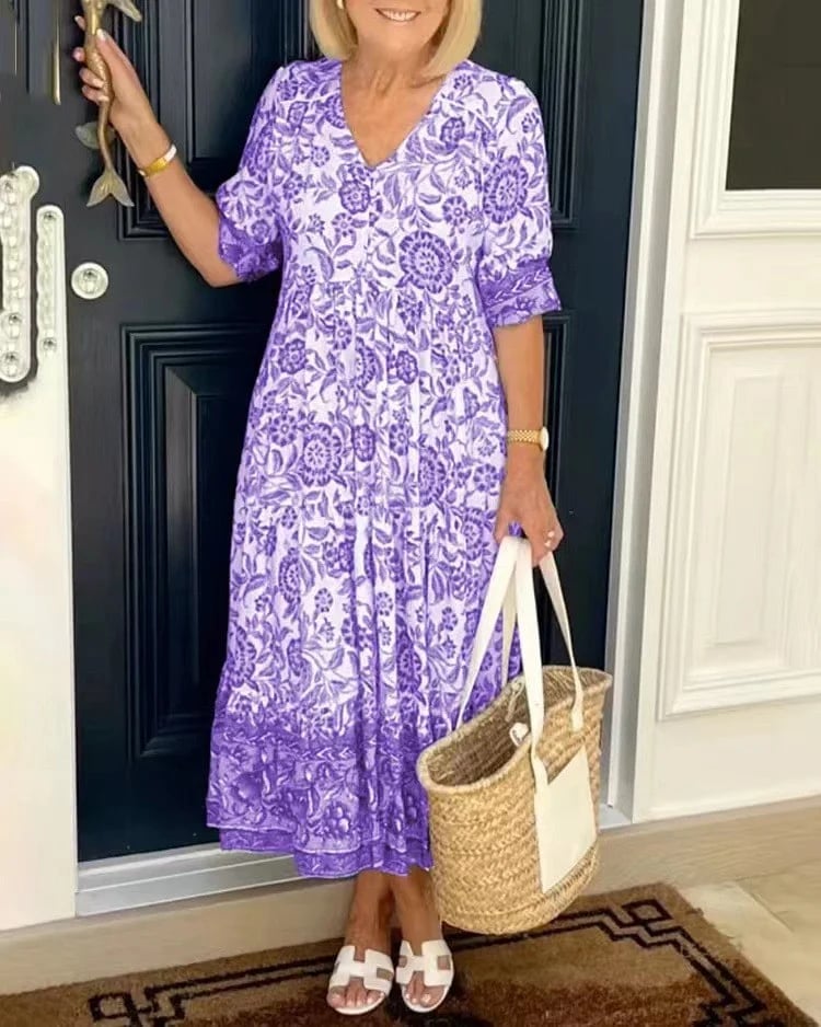 Rosie | V-hals Bohemian Jurk