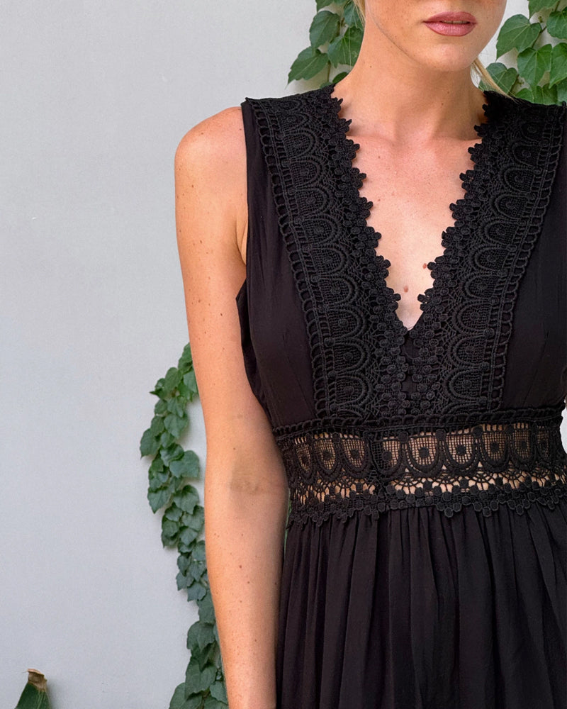 Lisa | Elegante Kanten Jurk met V-Hals
