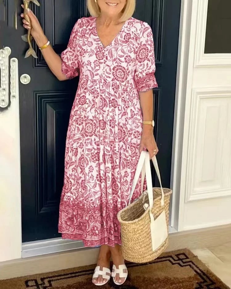 Rosie | V-hals Bohemian Jurk