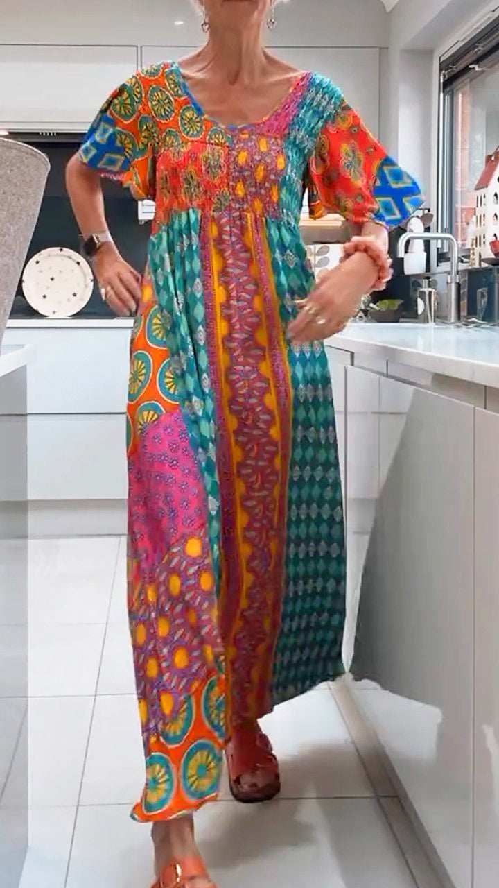 Laura | Elegante Paisley Midi Jurk