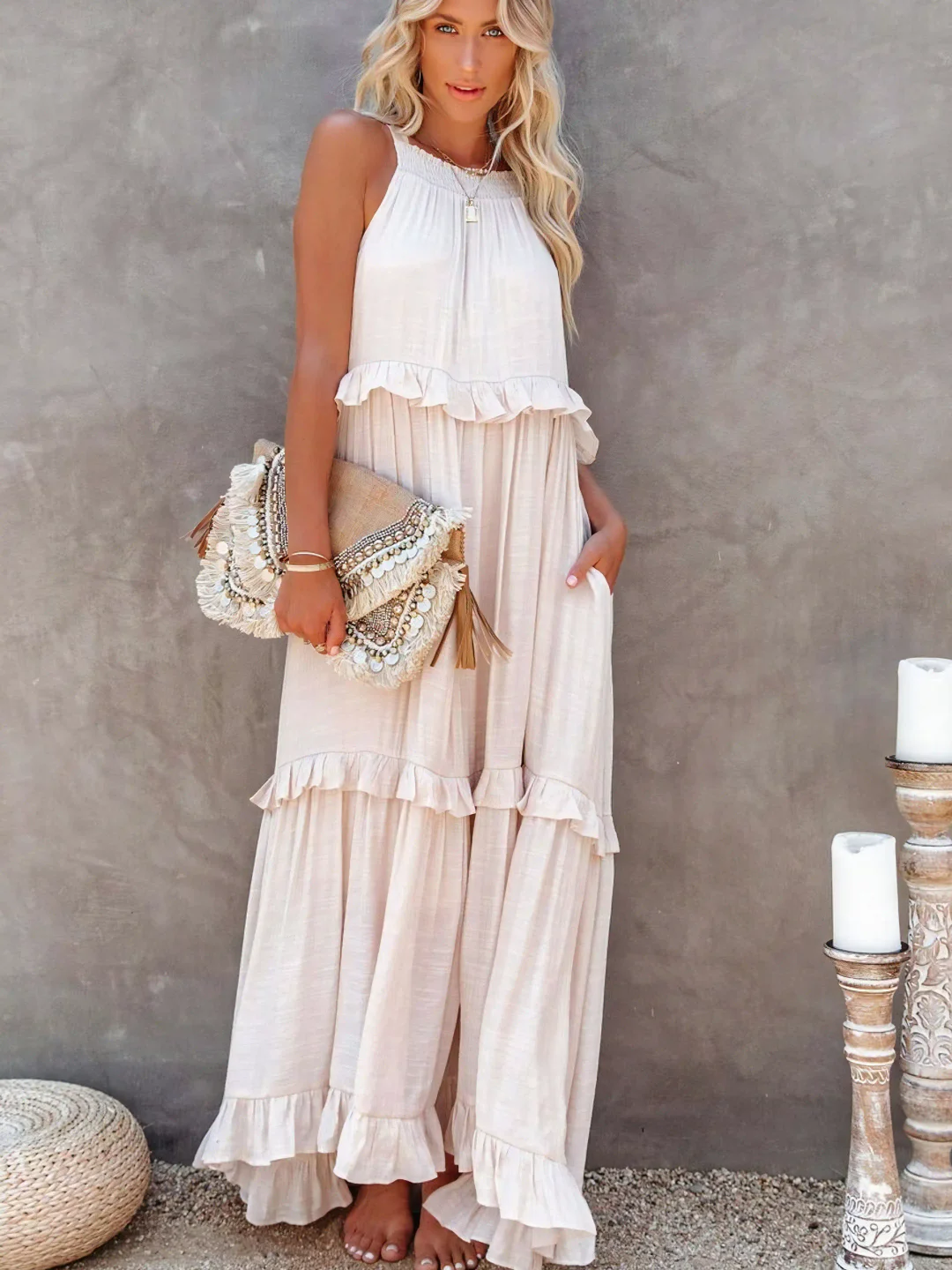 Femke | Ruffle Maxi Jurk