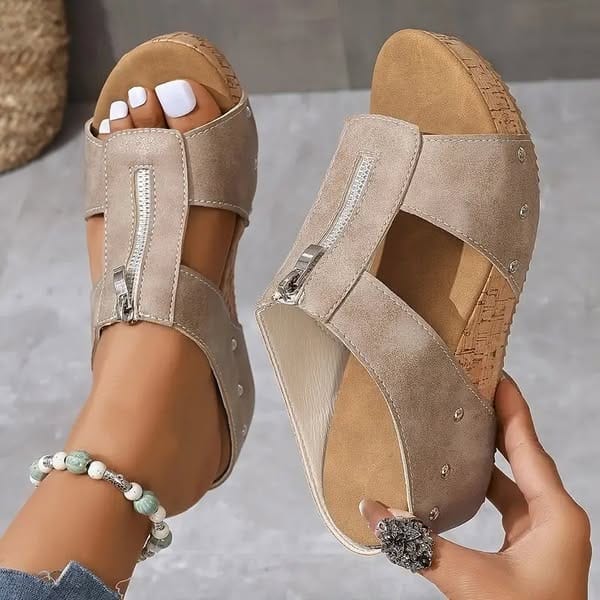 Sarah | Zip-Up Orthopedische Sandalen