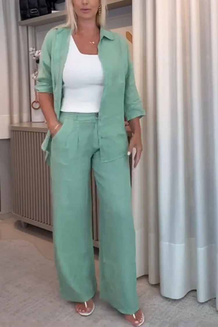 Elvira™ | Linnen Tweedelig Pak