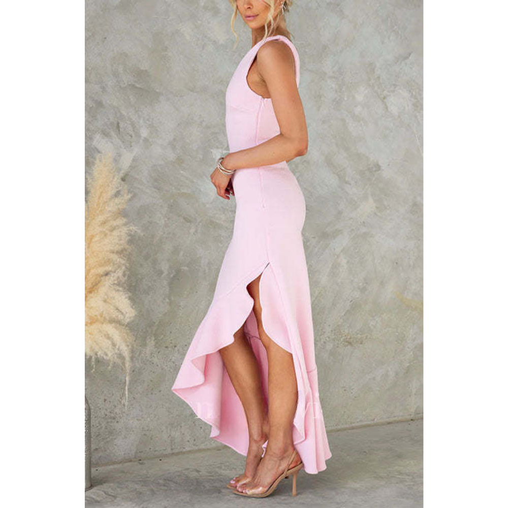 Renske – One-Shoulder Jurk met Volant