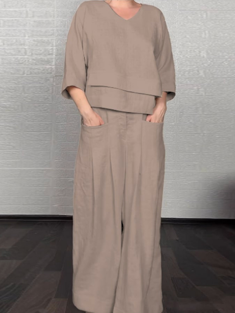 Nina | Relaxte Katoen-Linen Set