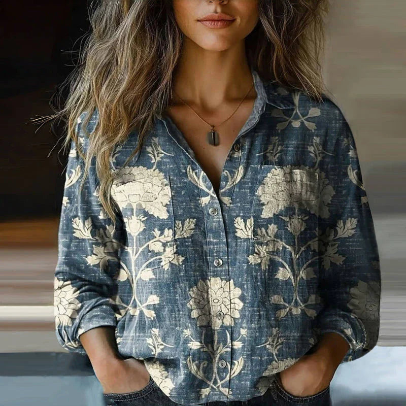 Femke | Blouse met vintageprint