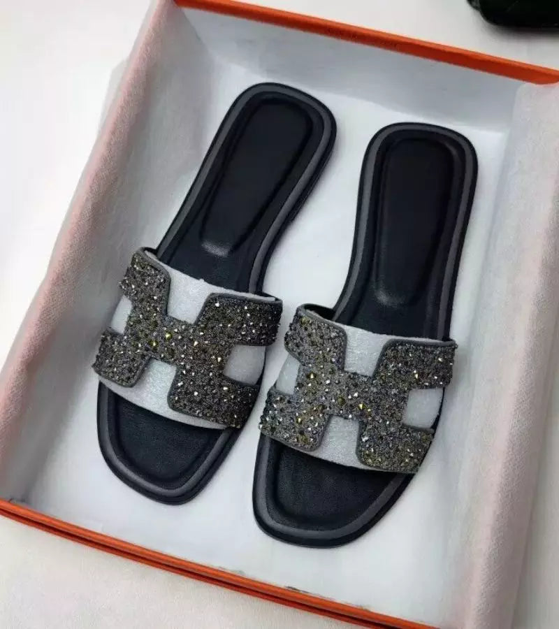 Yara™ | Elegante Slingback met Strass