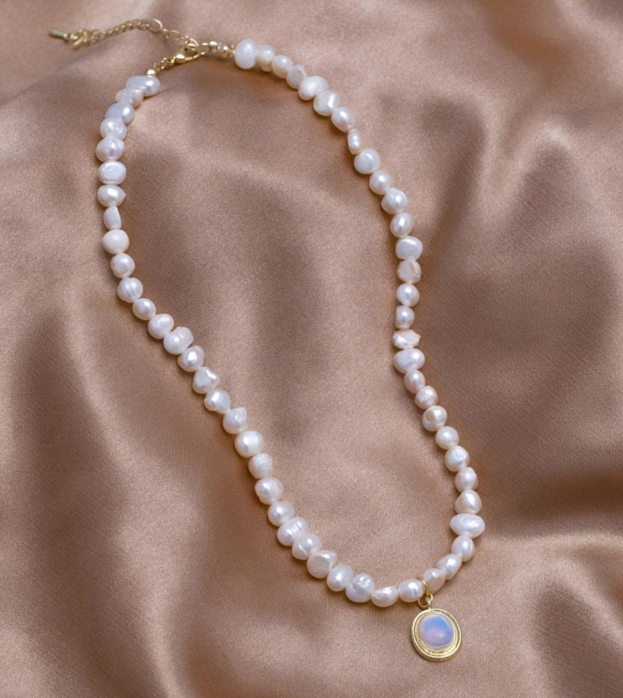 Isalie™ | Gouden Maansteen Kralenketting