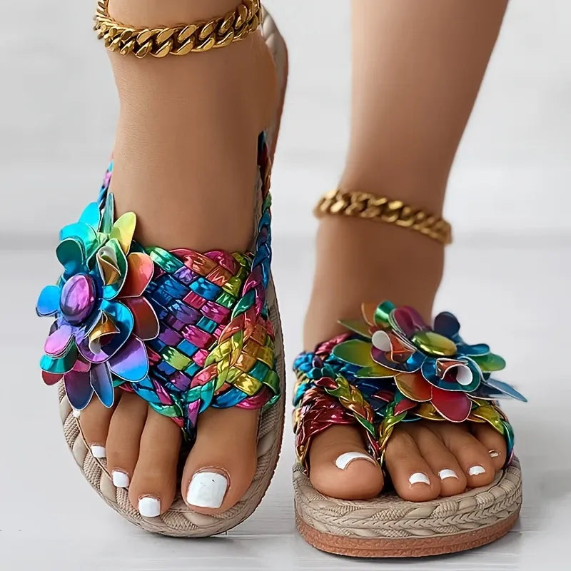 Rossi | ELEGANTE SANDALEN MET 3D BLOEM