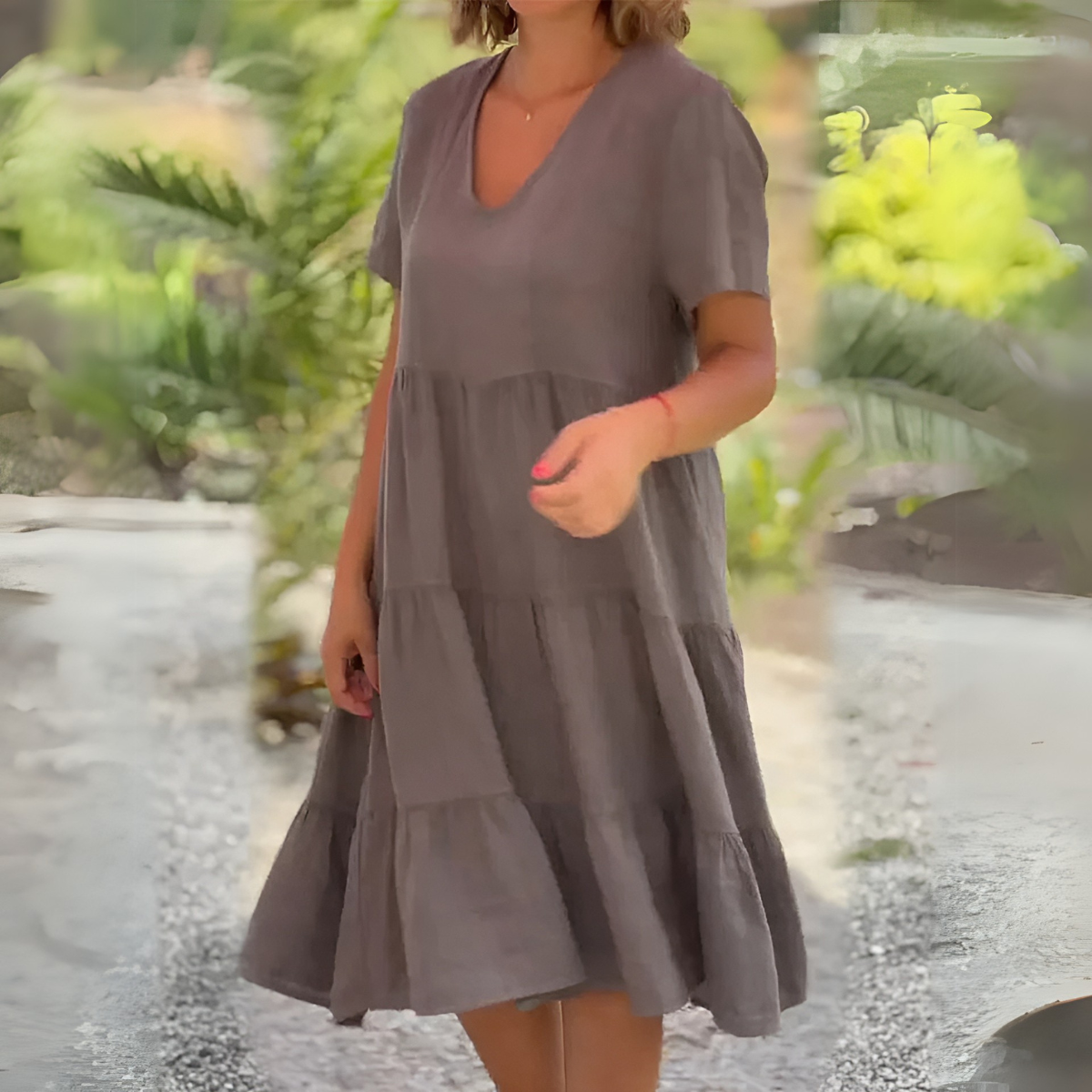 Nina | V-Hals Zomerjurk