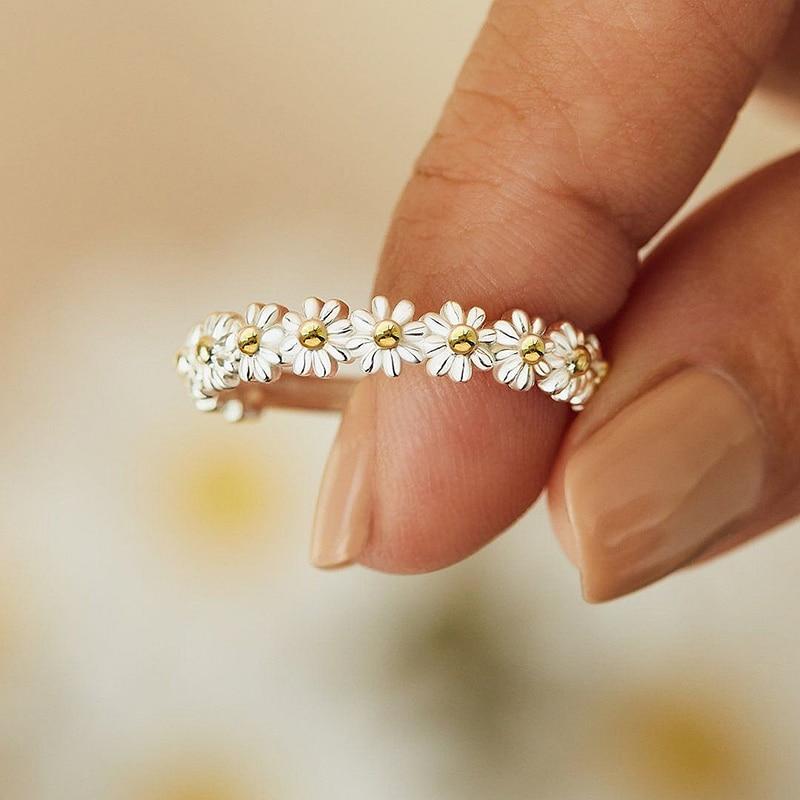 Nina™ | Zilveren Margriet Ring