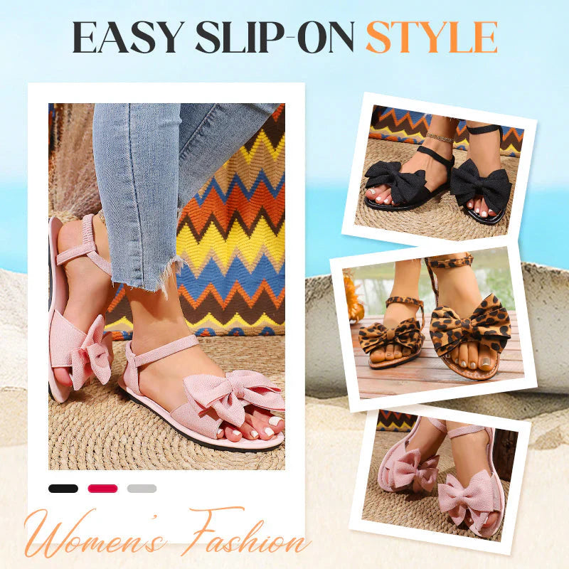 Jana | Casual lage sandalen met elegante strik en zachte zool