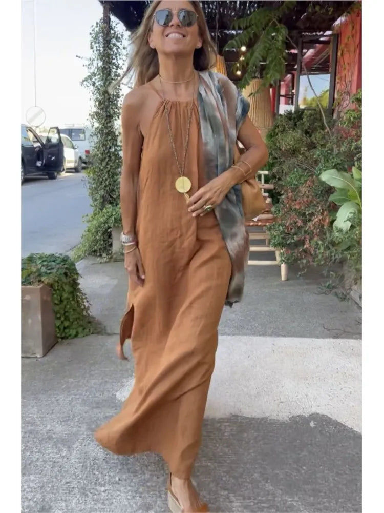 Sanne | Lange Halter Jurk