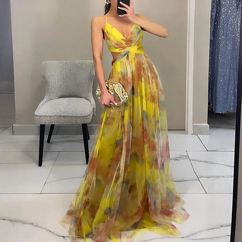 Carola™ – Bloemen Maxi-jurk