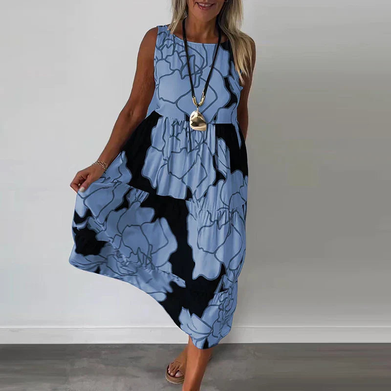 Isa | Mouwloze Maxijurk