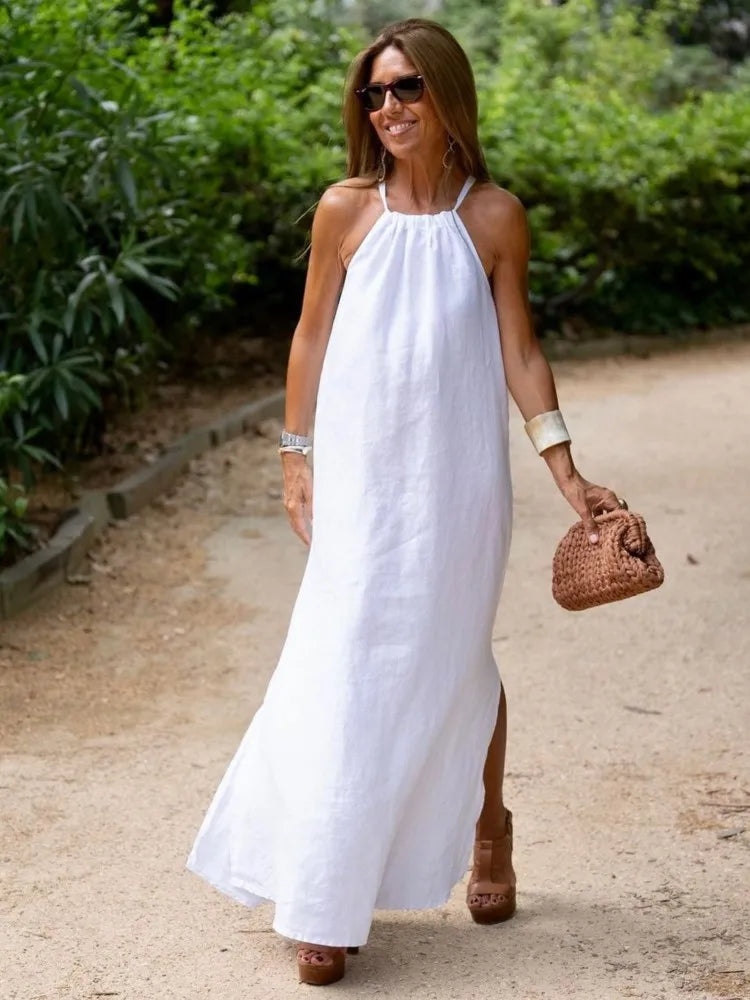 Sanne | Lange Halter Jurk