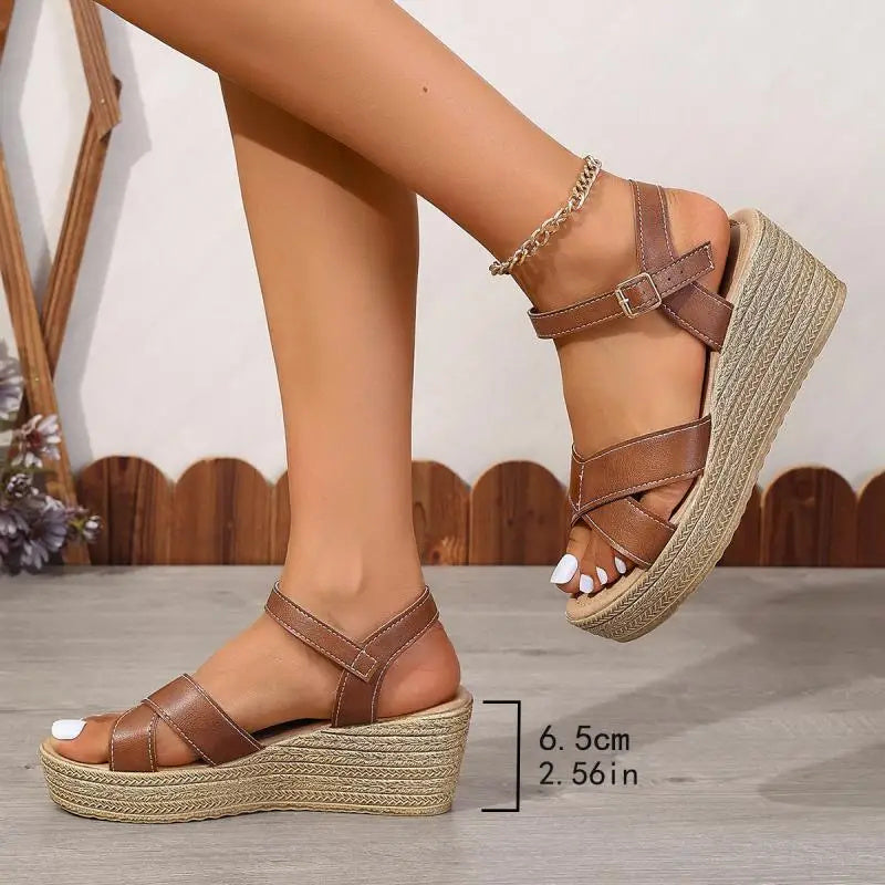 Isabeau™ | Elegante Wedge Sandalen