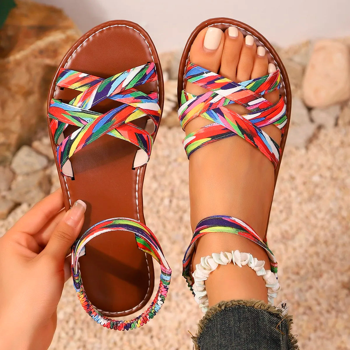Lea™ | Kurken Wedge Sandalen