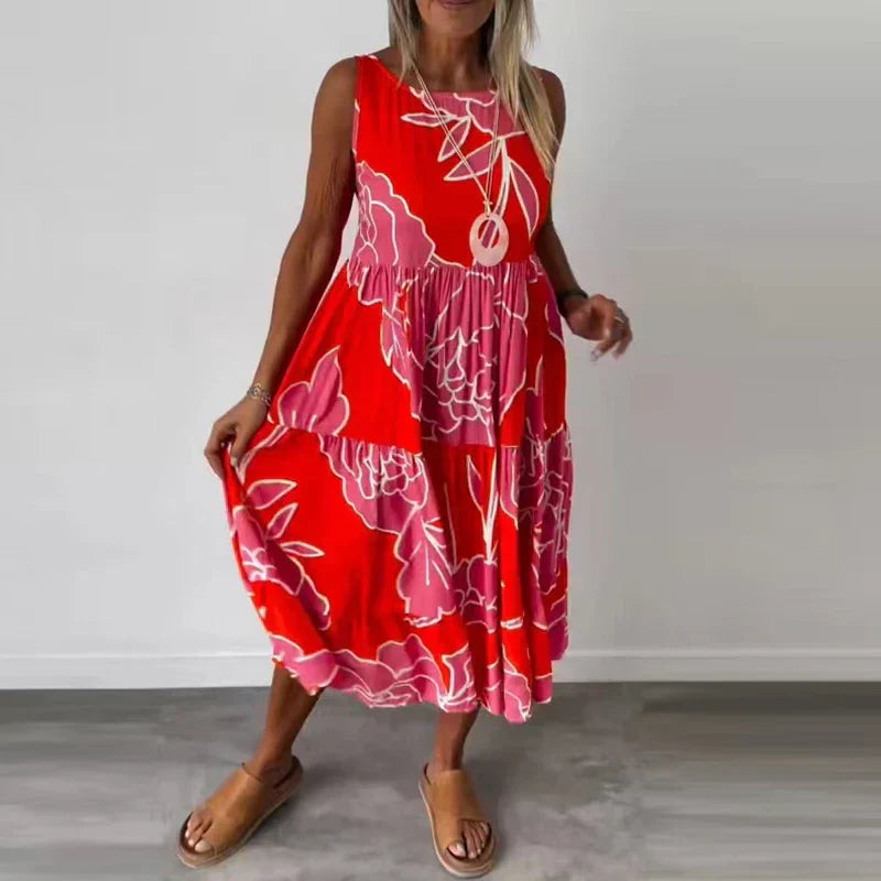 Isa | Mouwloze Maxijurk