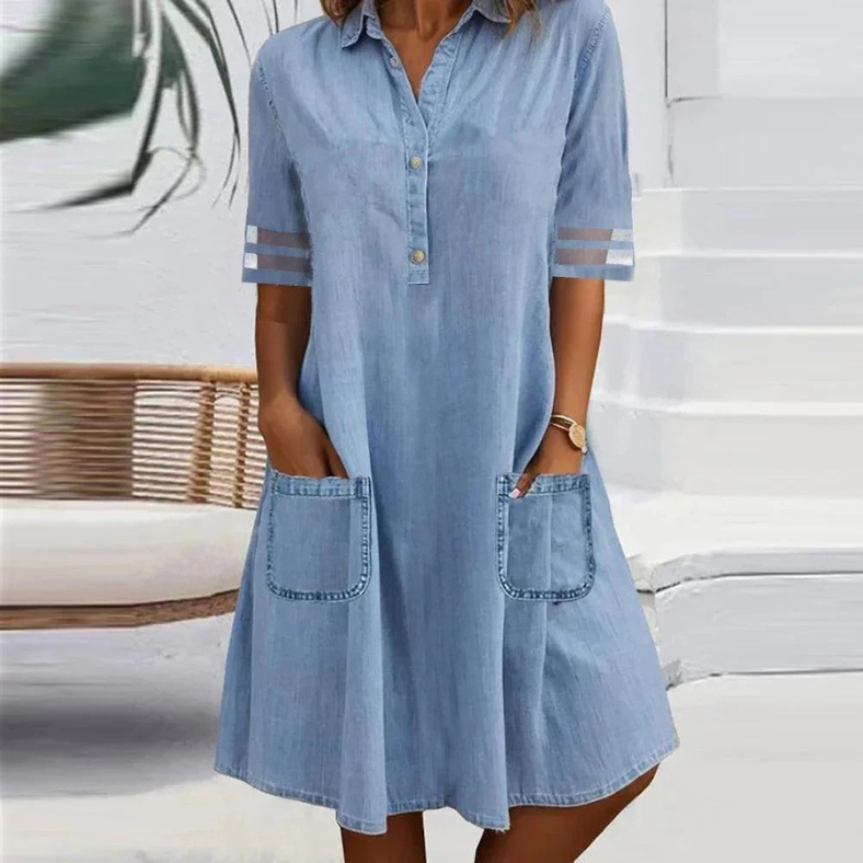 Lauren™ | Denimlook Zomerjurk Dames