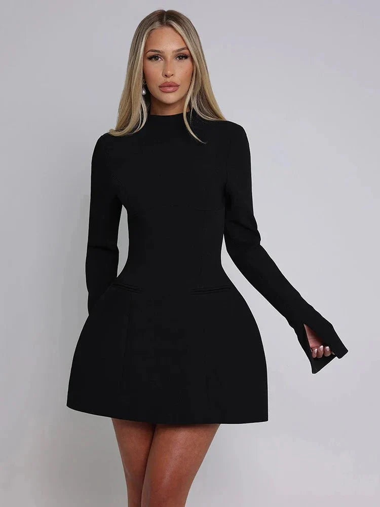 Avril™ | Stijlvolle Rugloze Mini Jurk