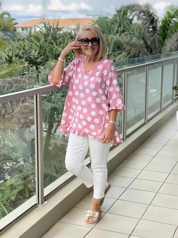 Chloe™ | Stijlvolle V-Hals Blouse