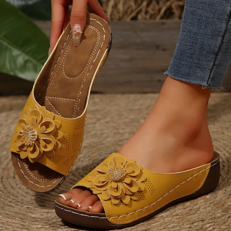 Florelle | Mules Comfort Plus met 3D Bloem en Ultra-Lichte Zool