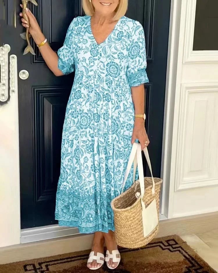 Rosie | V-hals Bohemian Jurk