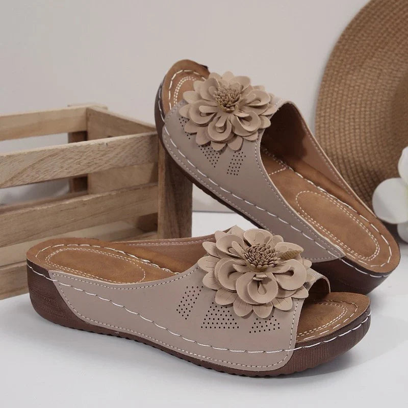 Florelle | Mules Comfort Plus met 3D Bloem en Ultra-Lichte Zool