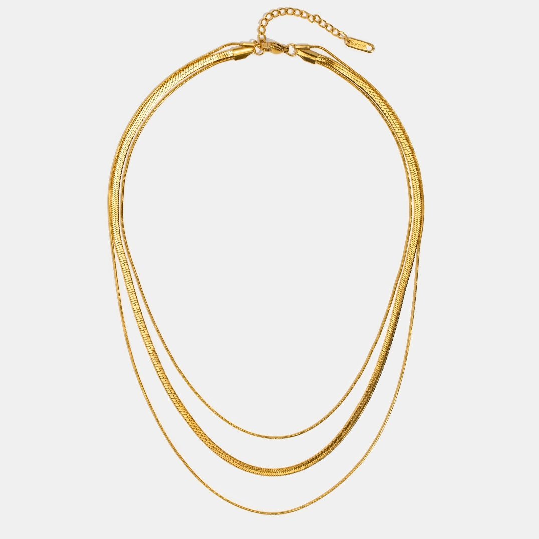 Noor™ | Gelaagde Gouden Schakelketting