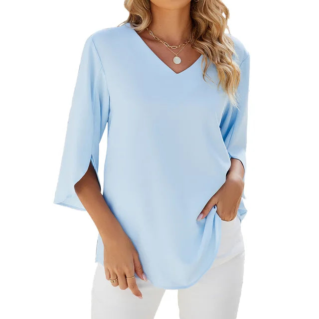 Nora™ | V-Hals Damesblouse
