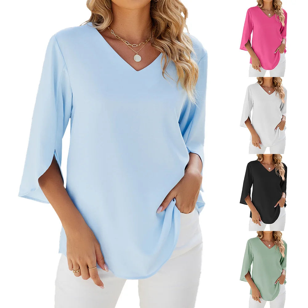 Nora™ | V-Hals Damesblouse