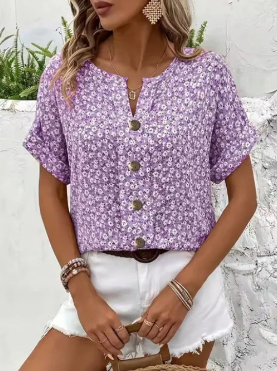 Lisa | Stijlvolle Knopen Zomer Top
