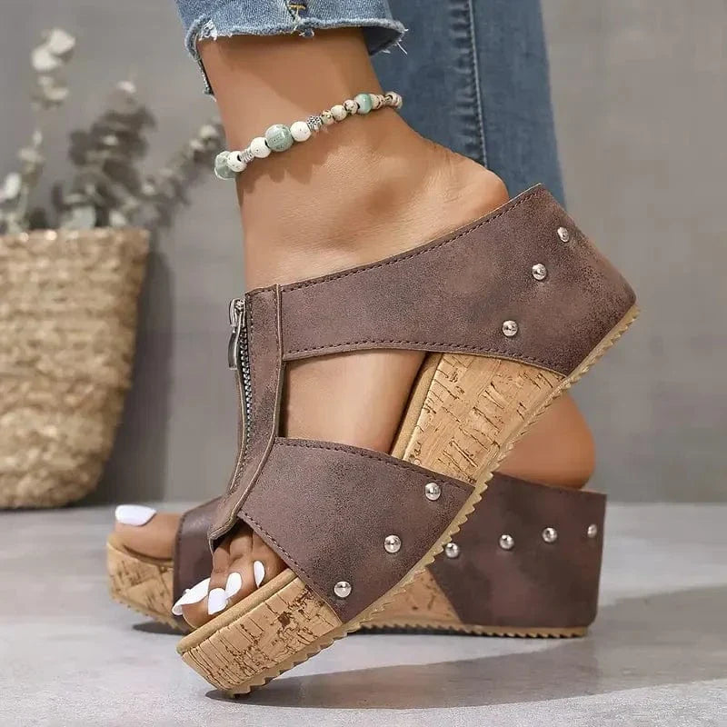 Sarah | Zip-Up Orthopedische Sandalen