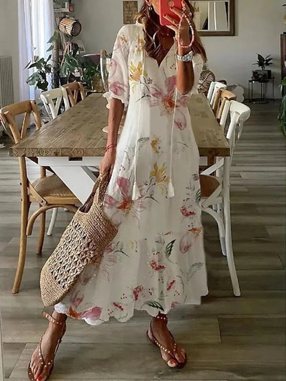 Gretha | Boho Jurk met Buikbedekking
