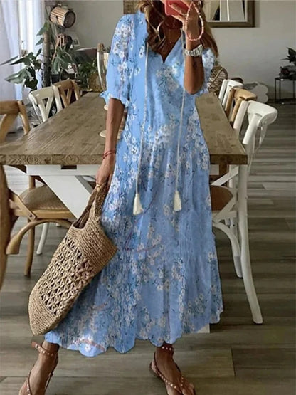 Gretha | Boho Jurk met Buikbedekking