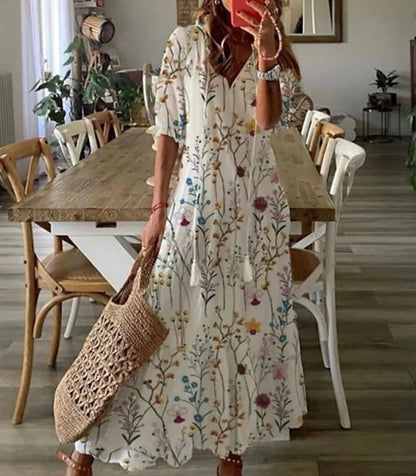 Gretha | Boho Jurk met Buikbedekking