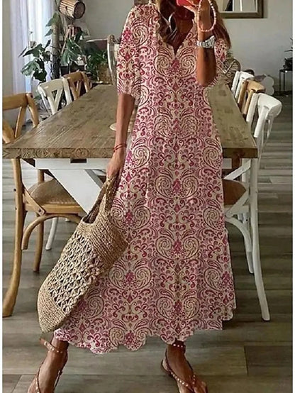 Gretha | Boho Jurk met Buikbedekking