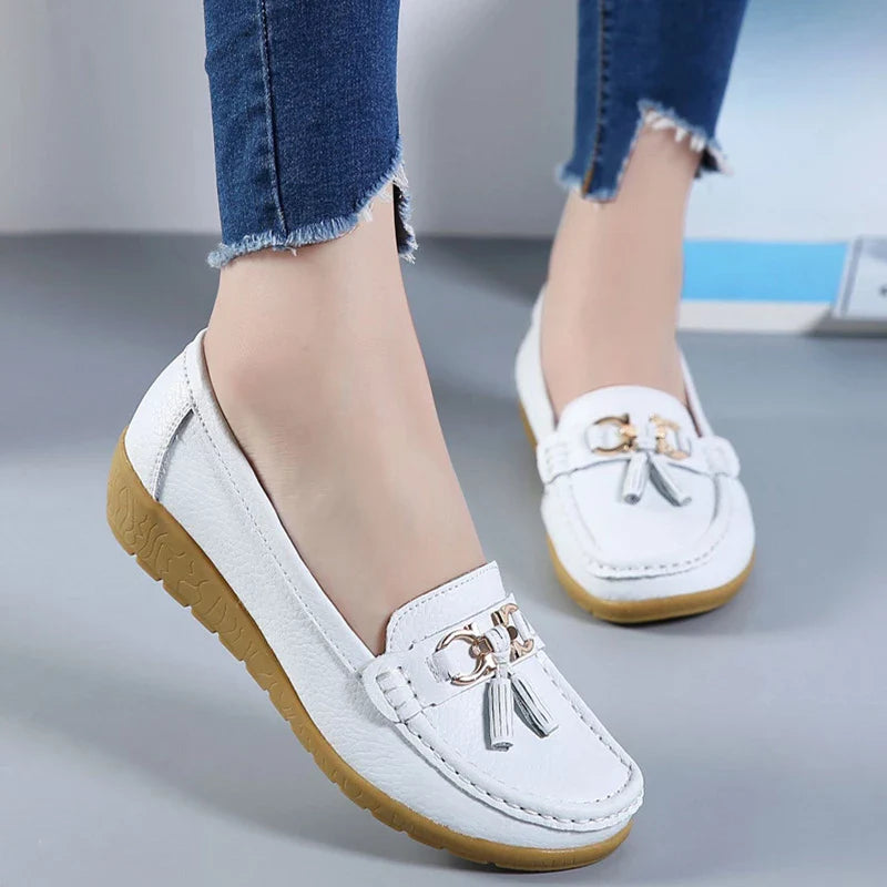 SOLINE | Luchtige Leren Mocassins - ultra comfortabel