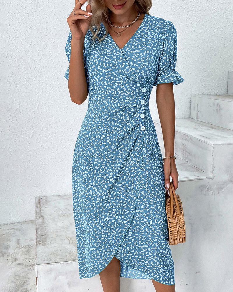 Olivia | Bloemige zomerjurk met buikbedekking