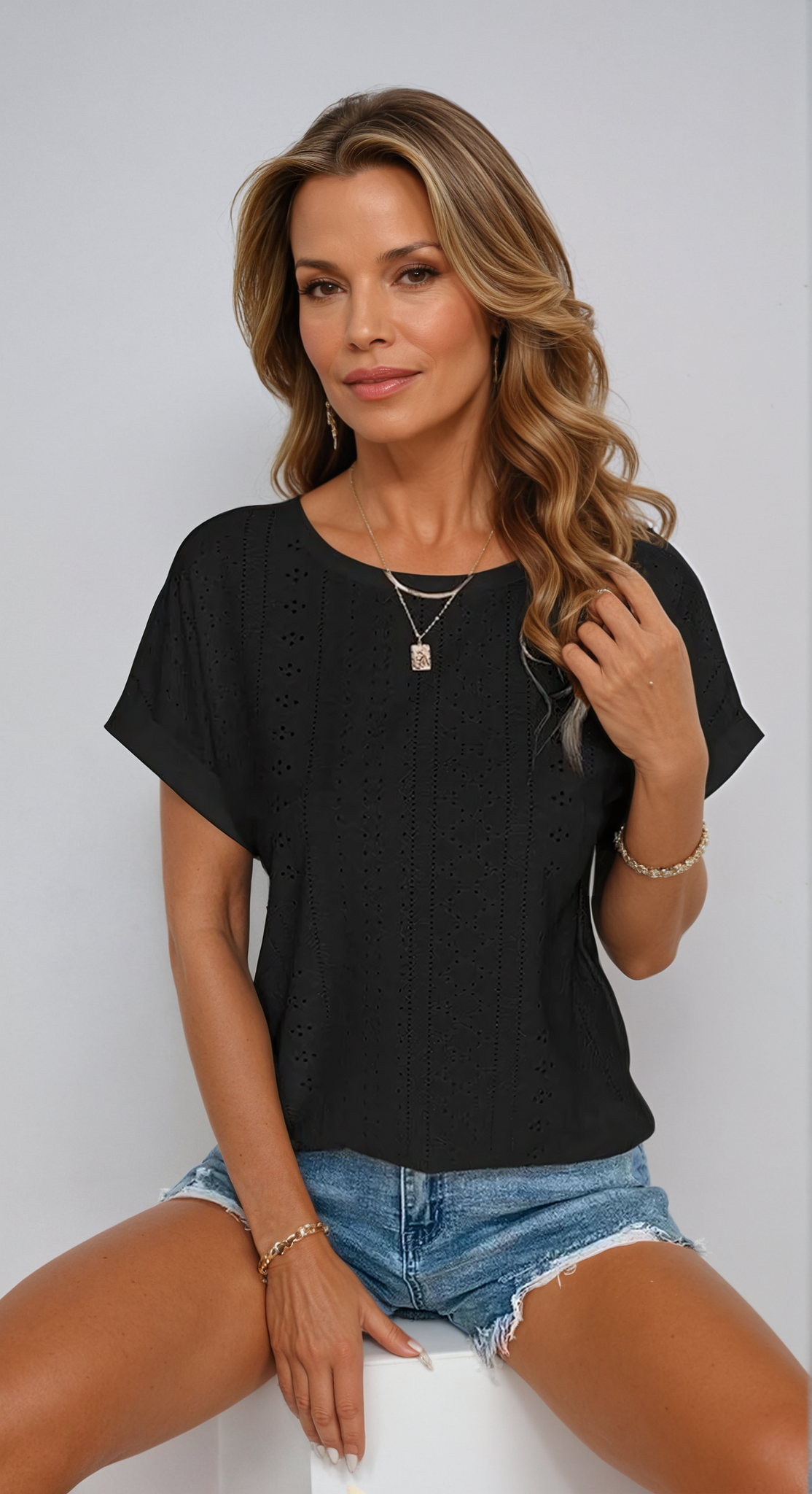 Esmee™ | Casual Ajoure Top