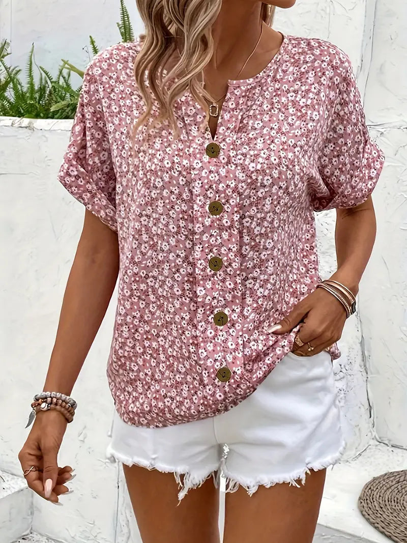 Lisa | Stijlvolle Knopen Zomer Top