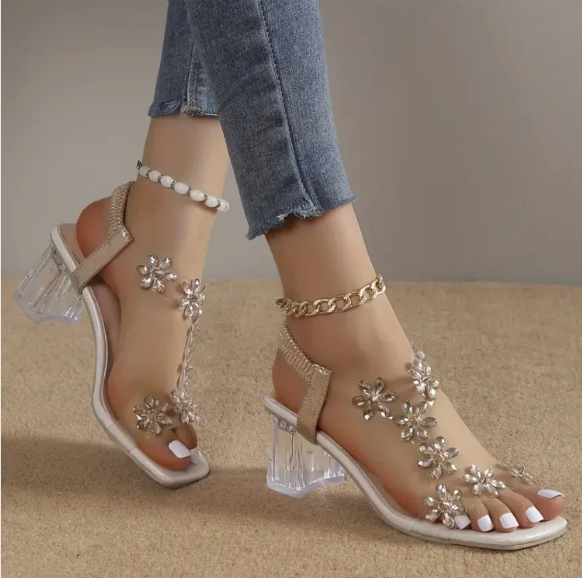 Sanne™ | Bloem Strass Hakken