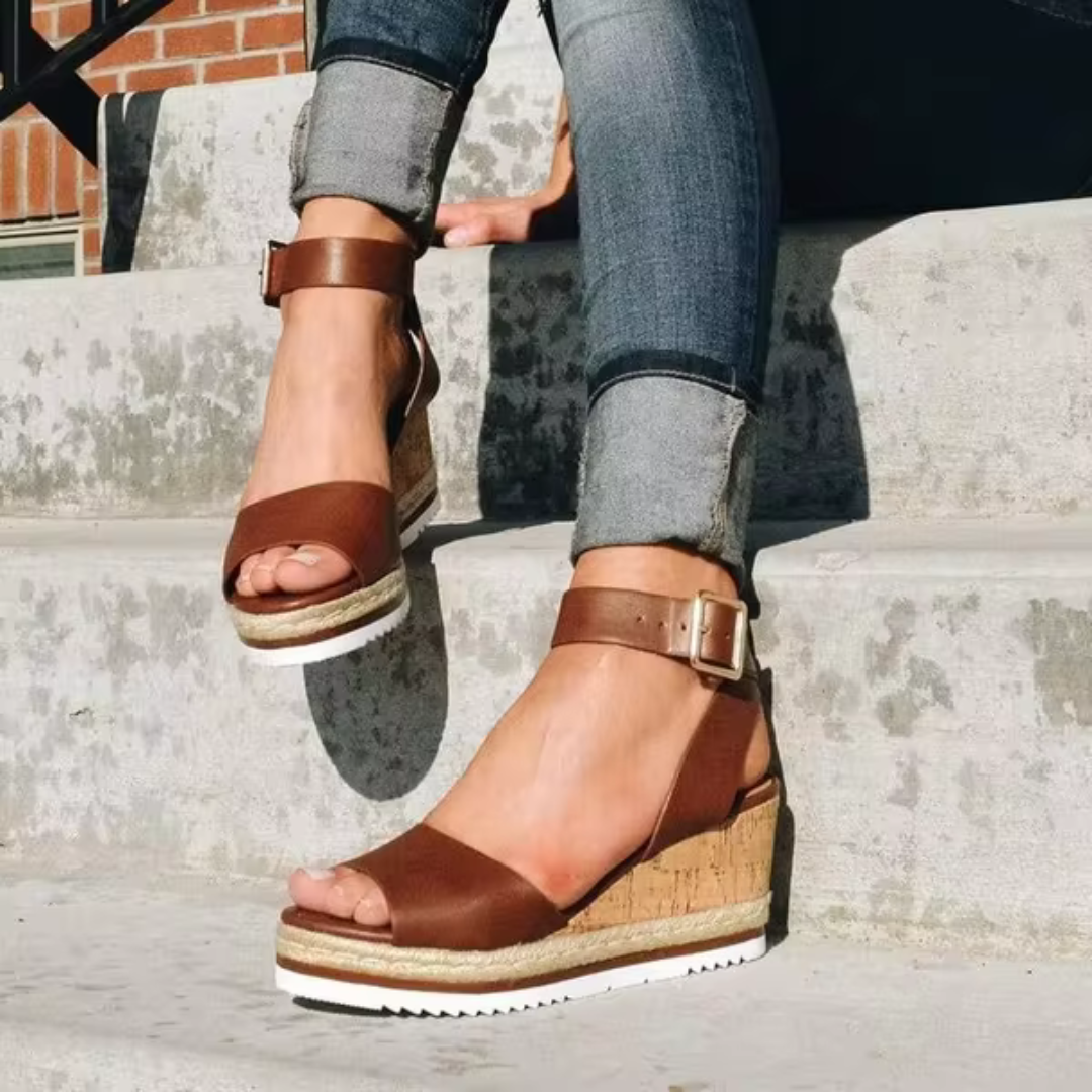Saskia™ | Wedge Stijl Sandalen