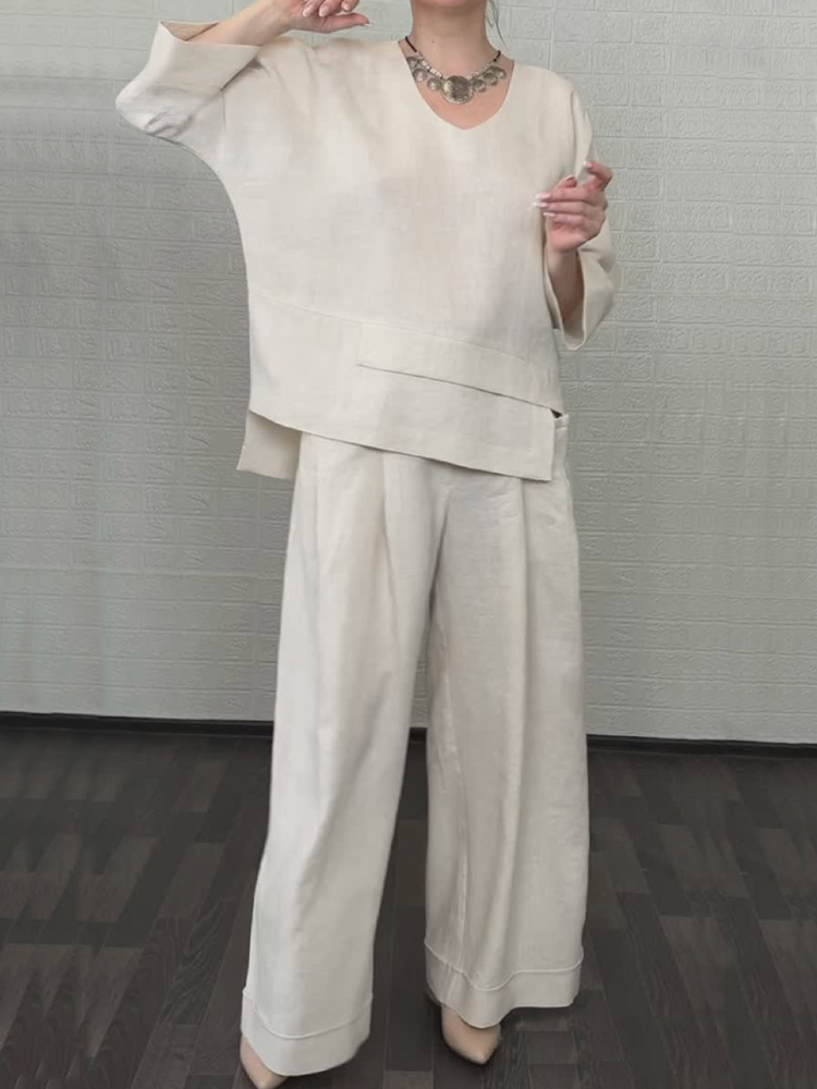 Nina | Relaxte Katoen-Linen Set