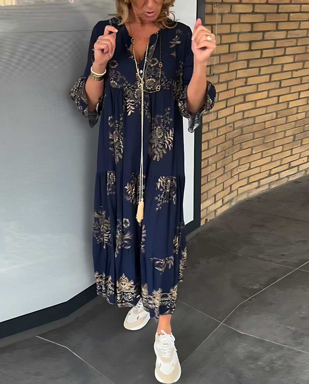 Emma | Vintage Vloeiende Jurk