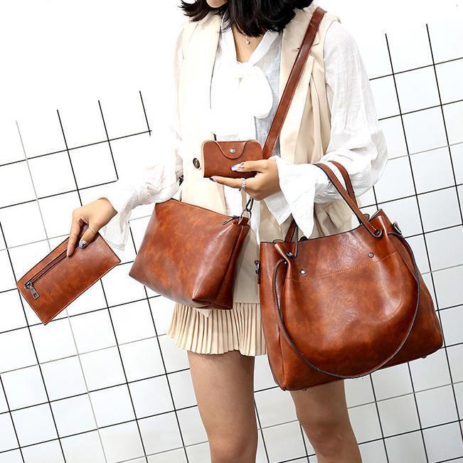 Lynn | Vintage Zachte 4-Delige Tas Set