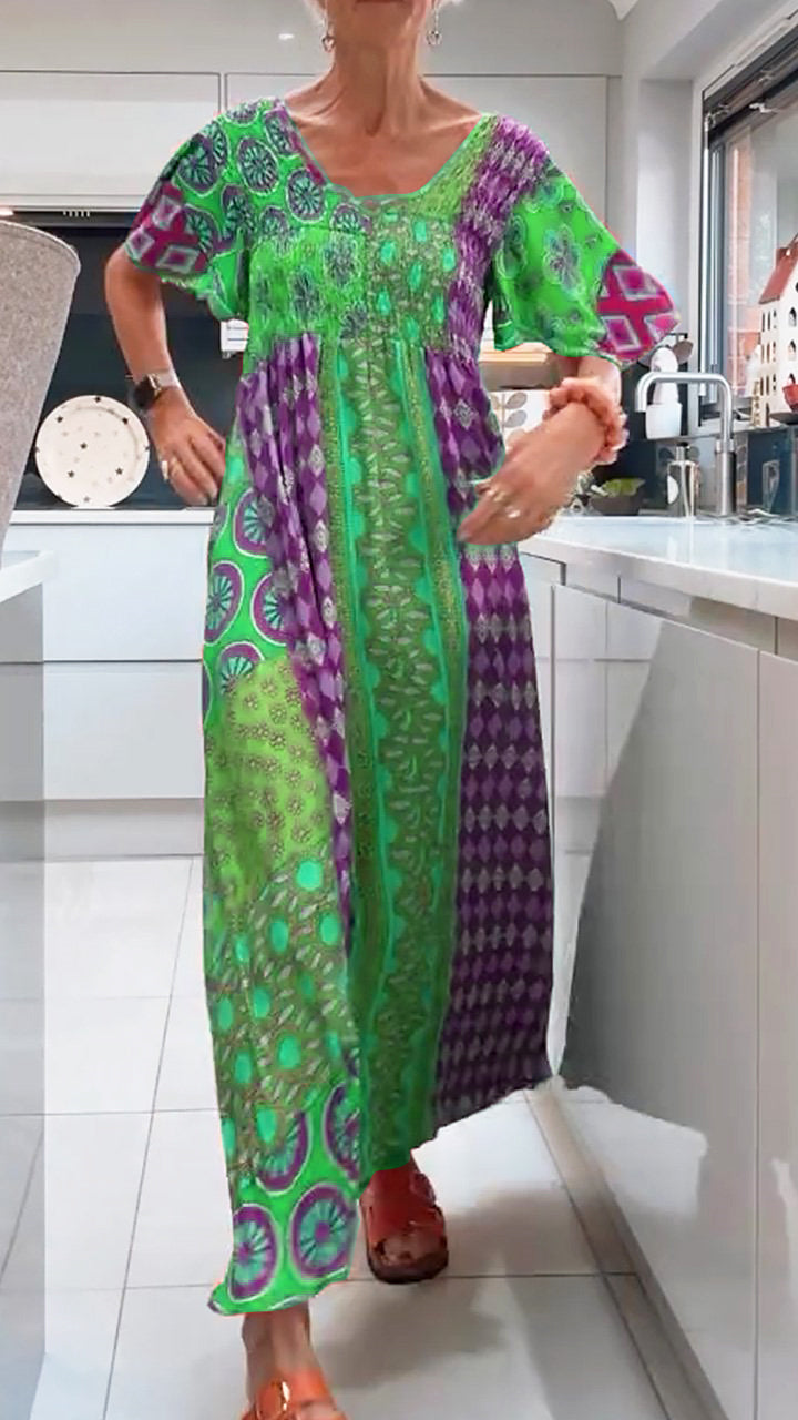 Laura | Elegante Paisley Midi Jurk