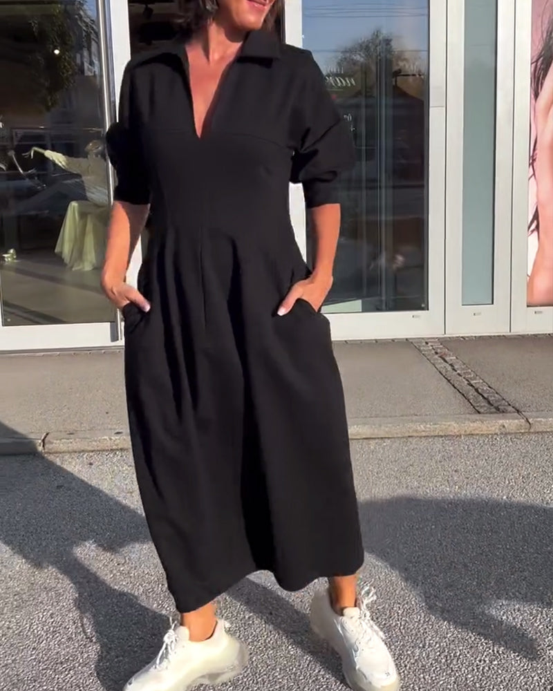 Fleur | Comfortabele Lange Jurk